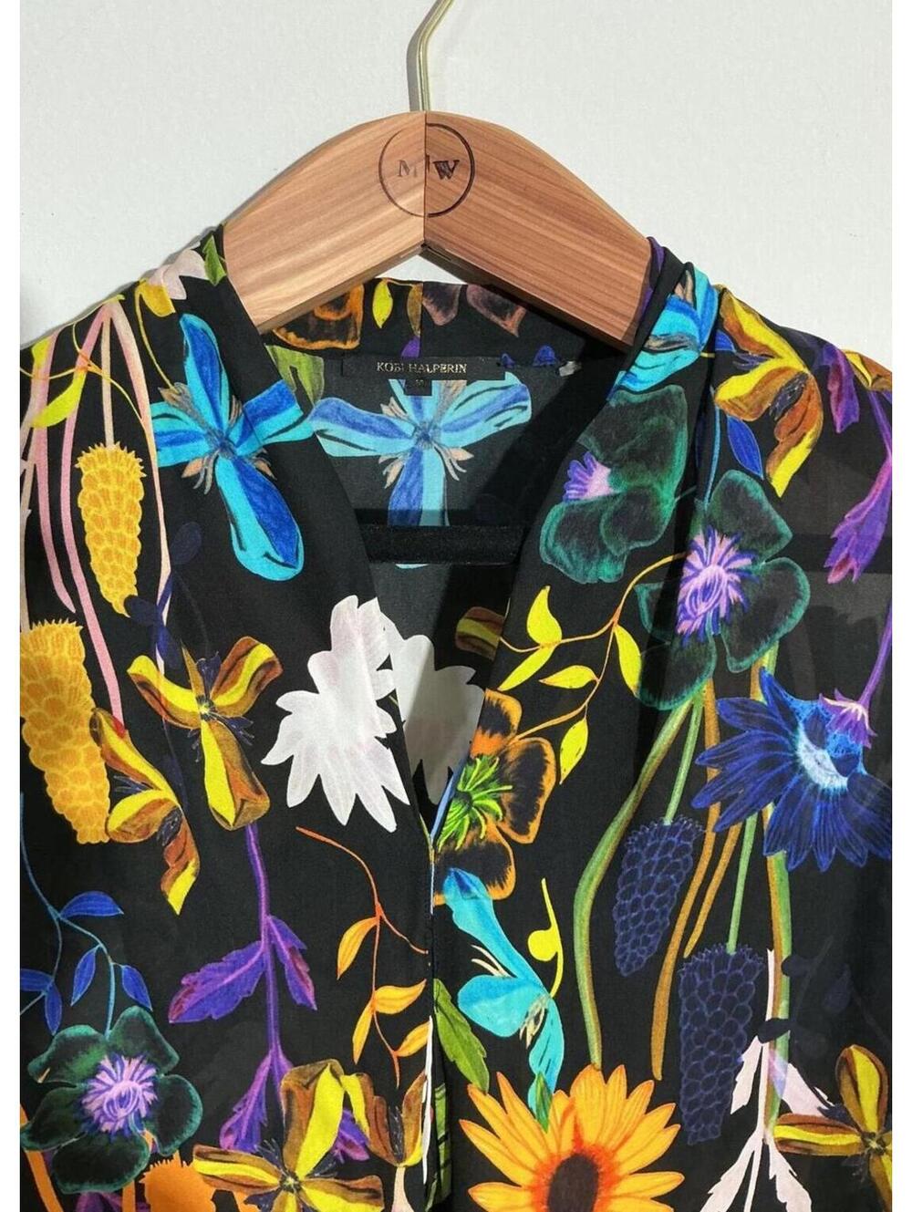 Kobi Halperin “Lorena” Silk-Blend Sleeveless Blouse, Size Medium - Picture 9 of 10